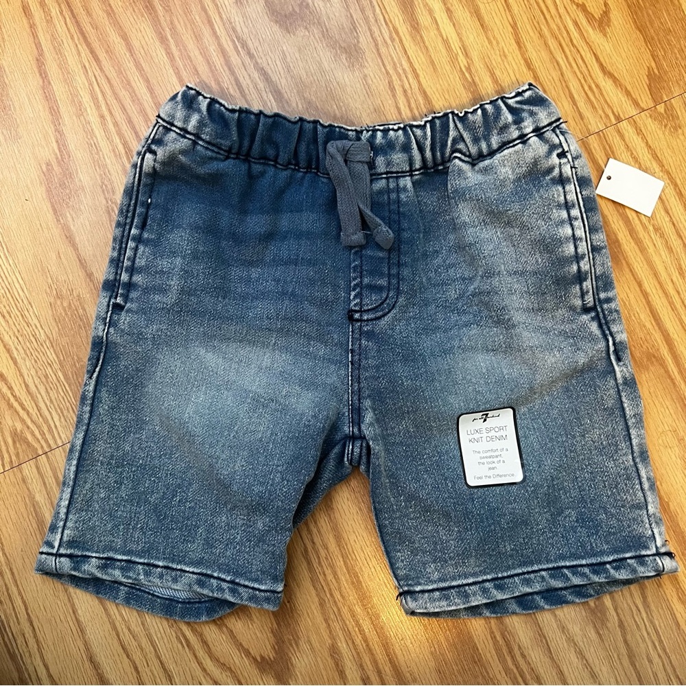 7 For All Mankind Blue Denim Kids Shorts size 2T NWT